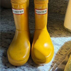 Hunter Kids Bright Yellow Rain Boots